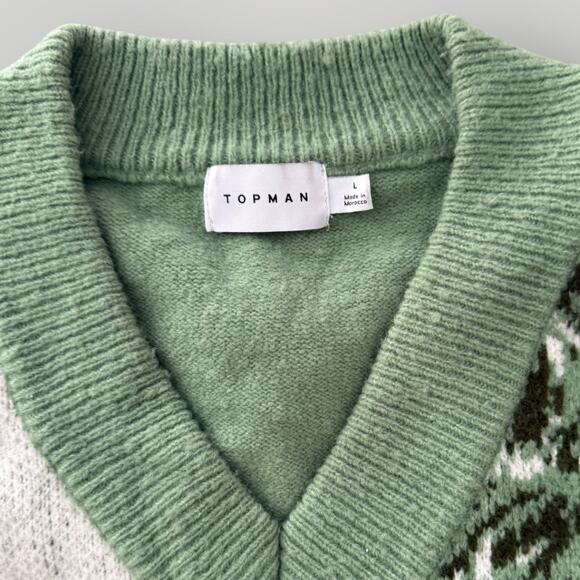 TOPMAN Knit Tank With Palm Tree Print-multi sz L - Picture 4 of 9